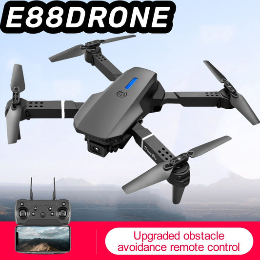 The Battery Configuration Of The E88 Smart Camera Drone Features Real-time Image Transmission From A Single Camera. It Has One-click Touch And Landing Functions. This Is A Foldable Remote-controlled D