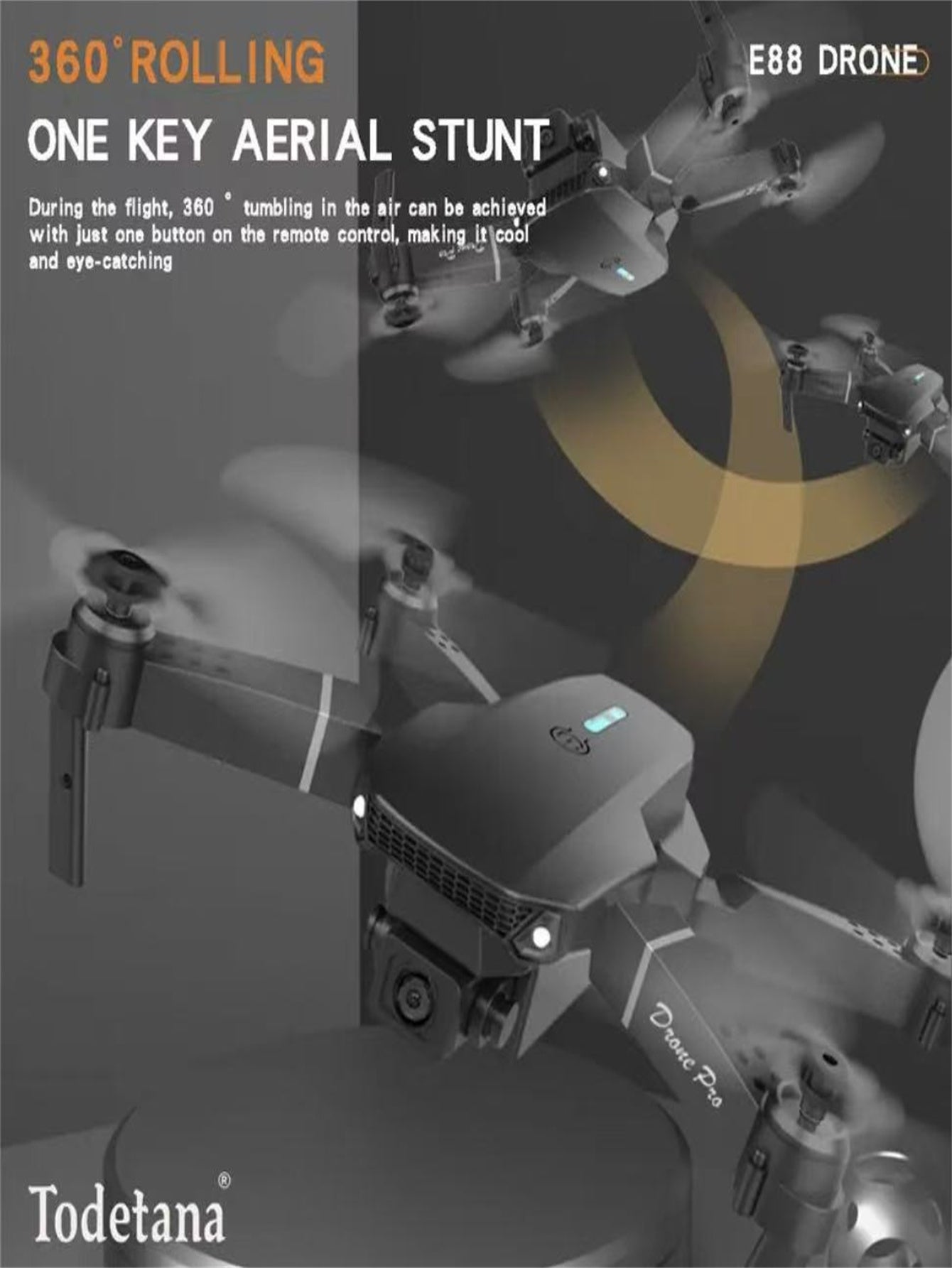 The Battery Configuration Of The E88 Smart Camera Drone Features Real-time Image Transmission From A Single Camera. It Has One-click Touch And Landing Functions. This Is A Foldable Remote-controlled D